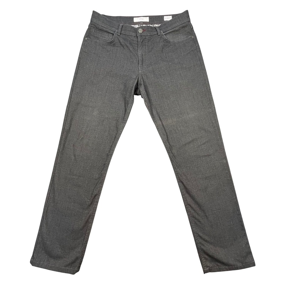 Brax Gray Cooper Fancy Regular Fit Straight Leg Pants Mens 34X34